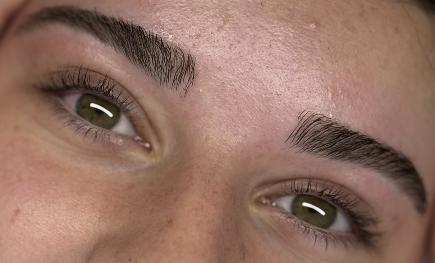 Real client result: laminated and shaped brows